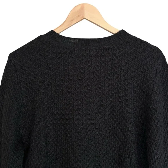 AS WE GROW Black Baby Alpaca Merino Knit Everyday Sweater NWT Sz M - Picture 9 of 9